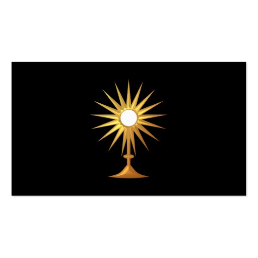 Holy Eucharist in golden Monstrance Business Card (back side)