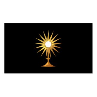 Holy Eucharist in golden Monstrance Business Card