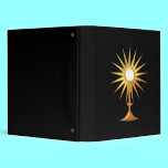 Holy Eucharist in golden Monstrance binders