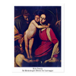 Holy Family By Michelangelo Merisi Da Caravaggio Post Card