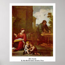 Holy Family By Murillo Bartolome Esteban Perez Print
