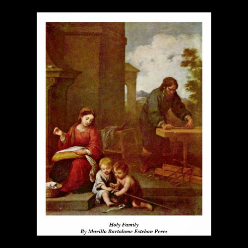 Holy Family By Murillo Bartolome Esteban Perez Print