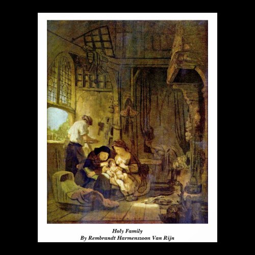 Holy Family By Rembrandt Harmenszoon Van Rijn Posters