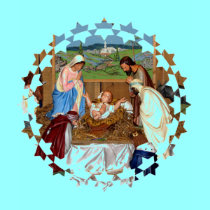 Holy Family: Nativity Scene t-shirts