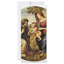 Holy Family Under A Palm Tree Tondo By Raffael Rack Cards