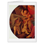 Holy Family With Angels Detail By Nicolas Poussin Card