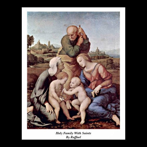 Holy Family With Saints By Raffael Posters