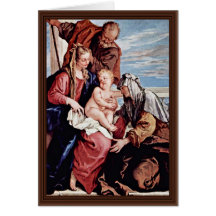 Holy Family With St. Anne By Ricci Sebastiano Cards