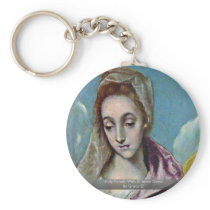 Holy Family With St Anne Detail By Greco El Keychains