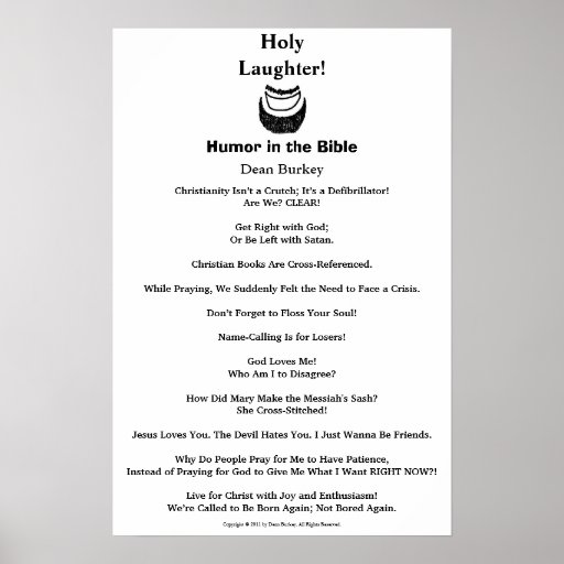 Holy Laughter! Humor in the Bible Quotes Poster | Zazzle