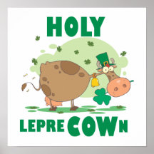 HOLY LepreCOWn T-shirts and Gifts Print