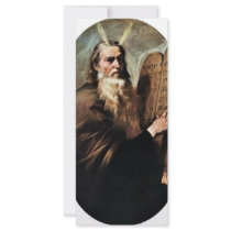 Holy Moses By Ribera José De (Best Quality) Personalized Rack Card