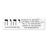 Holy Name Bumber Sticker Bumper Sticker