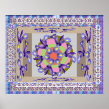 Holy Purple Dutch IRIS : Flower  Decorations Posters