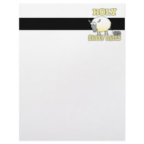 holy sheep balls funny unraveling yarn sheep letterhead