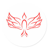 Holy Spirit Dove Round Stickers