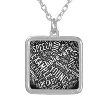 Holy Spirit Gear - Black circle white text Custom Necklace