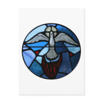 Holy Spirit Stained Glass Art Postcards