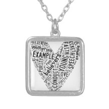Holy Spirit Wear - Black text on white heart