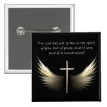 Holy Spirit Wings with Cross and Scripture Verse Pin