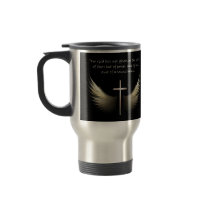 Holy Spirit Wings with Cross and Scripture Verse Coffee Mug