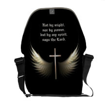 Holy Spirit Wings with Cross Custom Bible Verse Commuter Bags