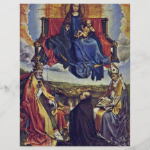 Holy Virgin In Glory By Campin Robert Flyer Design