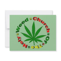 Holy Weed Church invitations by godless_heathen Holy Weed Church invitations