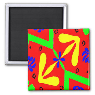 Homage To Matisse Designs 2 Inch Square Magnet