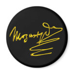 HOMAGE TO MOZART,black Fridge Magnet