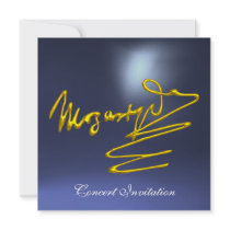 HOMAGE TO MOZART, GOLD  BLUE CONCERT PERSONALIZED ANNOUNCEMENTS