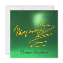 HOMAGE TO MOZART, GOLD  GREEN CONCERT ANNOUNCEMENT