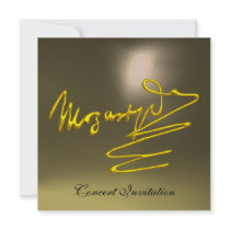 HOMAGE TO MOZART, GOLD  GREY CONCERT INVITATIONS
