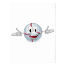 Hombre de la bola del béisbol postales