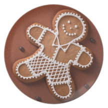 Hombre de pan de jengibre del navidad platos para fiestas