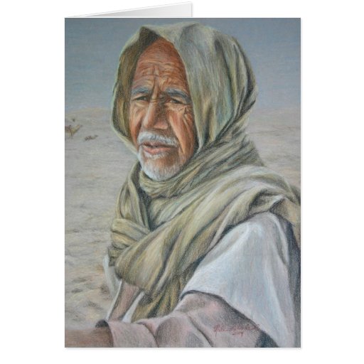 Hombre del camello tarjetón