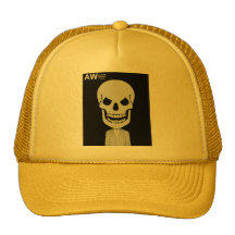 hombre del cráneo gorras de camionero