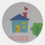 Home #1 round sticker