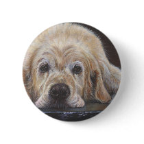 Home Alone Golden Retriever Button