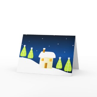 Home and trees - Card card