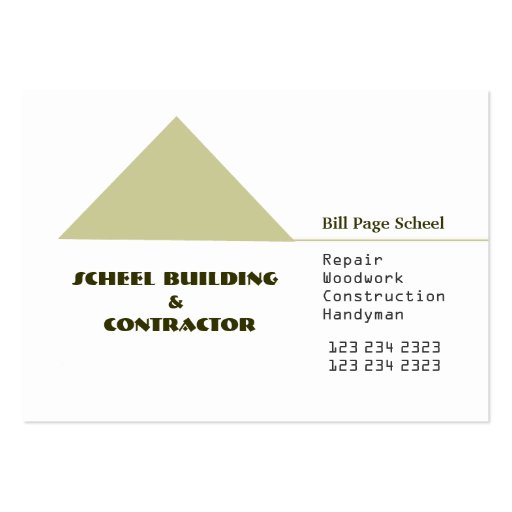 Home Builder Business Card (front side)