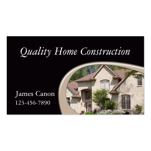 Home Builder Business Card (front side)