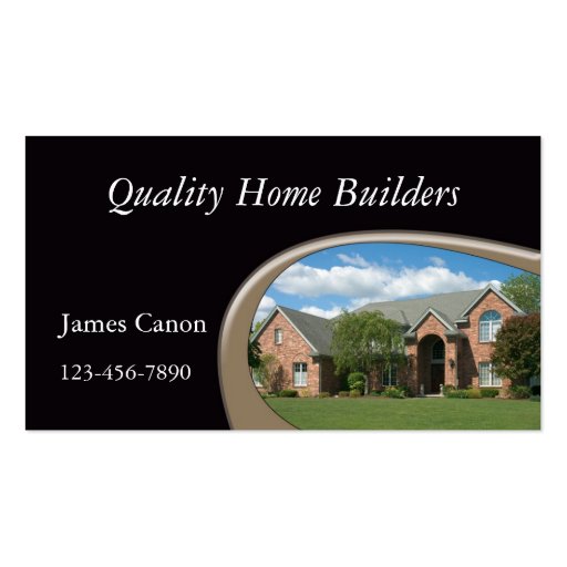 Home Builder Business Card Template (front side)