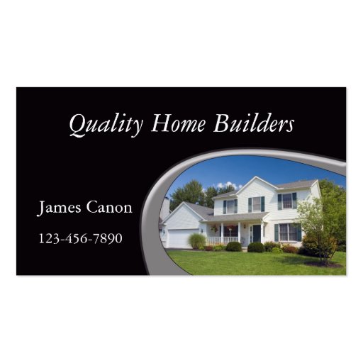 Home Builder Business Card Templates (front side)