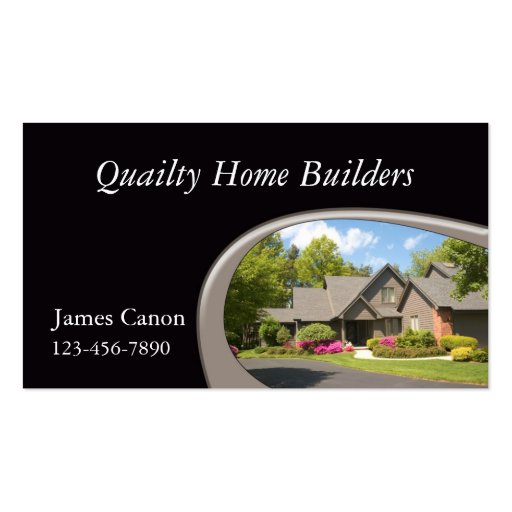 Home Builder Business Cards (front side)