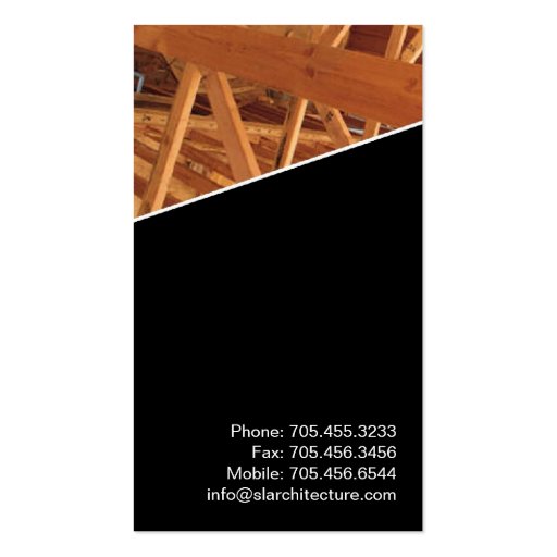 Home Building - Business Cards (back side)