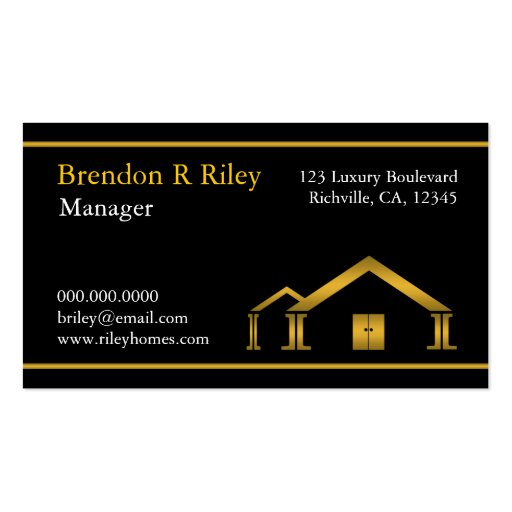 Home Building & Construction Business Card (back side)