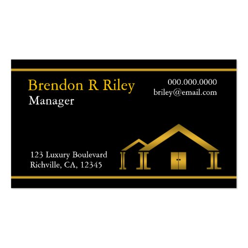 Home Building & Construction Business Card (back side)