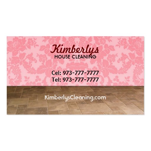 home cleaning business cards (back side)