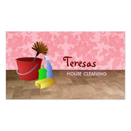 home cleaning business cards (front side)